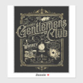 Gentlemen's Club Retro Sticker (Vel)