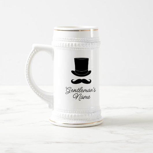 Gentlemen's dapper pet en snor custom bierpul (Links)