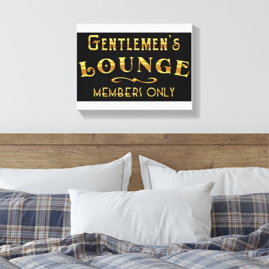Gentlemen's Lounge Canvas Afdruk (Insitu (Slaapkamer))