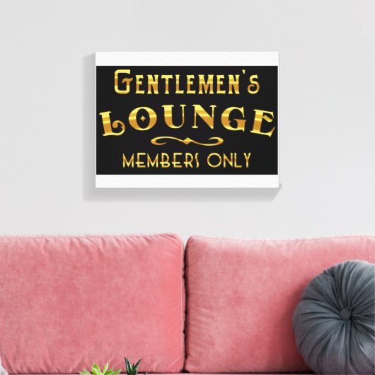 Gentlemen's Lounge Canvas Afdruk (Insitu (Woonkamer))