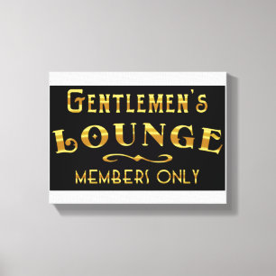 Gentlemen's Lounge Canvas Afdruk