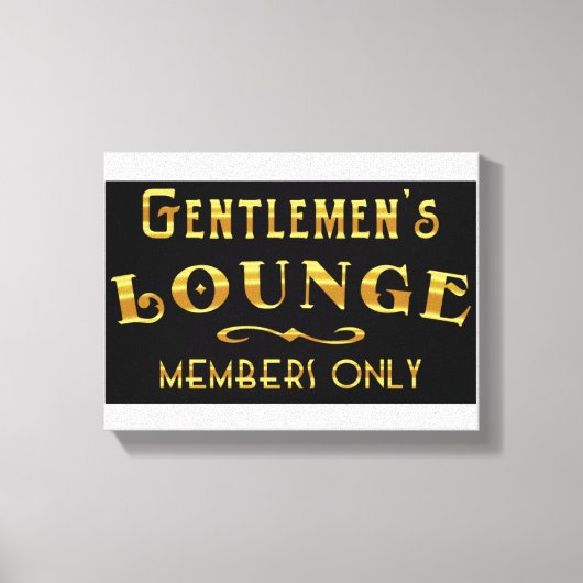 Gentlemen's Lounge Canvas Afdruk (Voorkant)