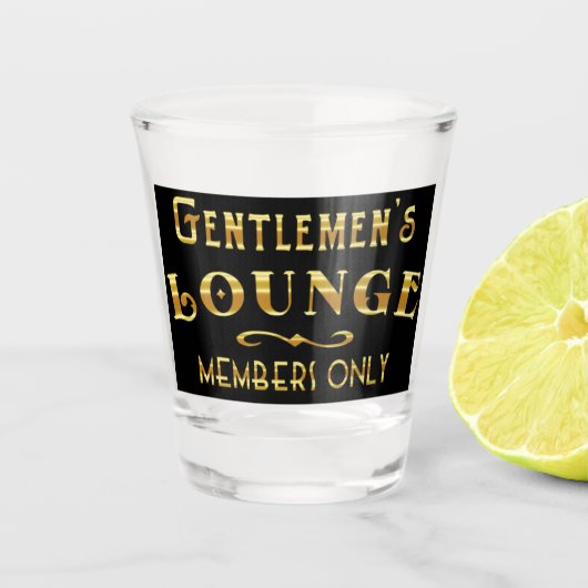 Gentlemen's Lounge Shot Glas (Voorkant)