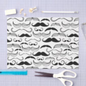 Gentlemens Mustache Pattern in All Shapes and Size Tissuepapier (Craft)