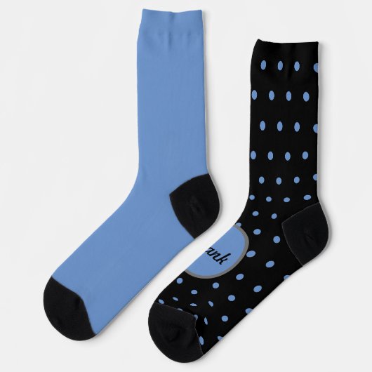 Gentlemen's Personalized Polka Dot Mismatch Sock Sokken (Links)
