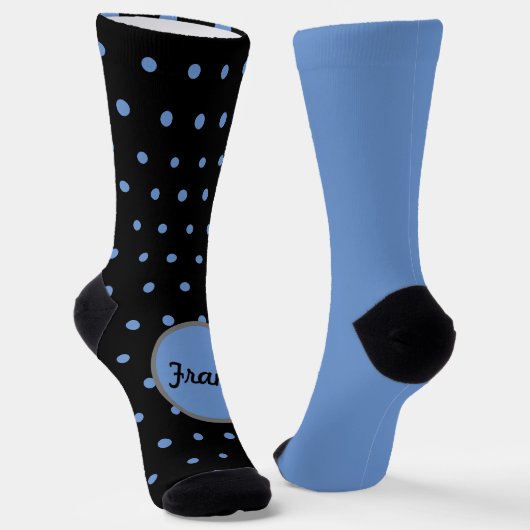 Gentlemen's Personalized Polka Dot Mismatch Sock Sokken (Gebogen)