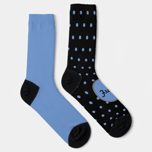 Gentlemen's Personalized Polka Dot Mismatch Sock Sokken (Rechts)