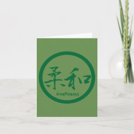 Gentleness Kanji Notitiekaarten | Green Kamon
