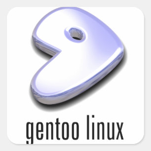 gento Linux-Logo Vierkante Sticker