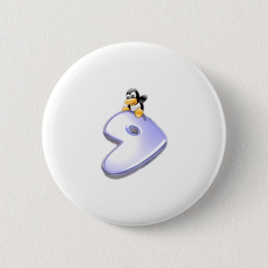 Gentoo Linux Ronde Button 5,7 Cm (Voorkant)