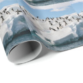 Gentoo Penguin Antarctica Iceberg Speeltijd Cadeaupapier (Rol Hoek)