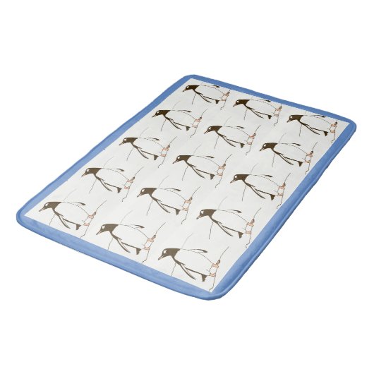 Gentoo Penguin Bathmat Badmat (Gekanteld)