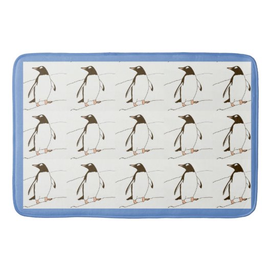 Gentoo Penguin Bathmat Badmat (Voorkant)