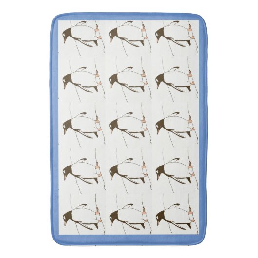 Gentoo Penguin Bathmat Badmat (Voorkant Verticaal)