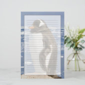 Gentoo Penguin Briefpapier (Staand voorkant)