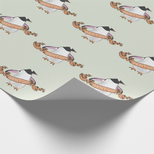 Gentoo penguin cadeaupapier (Hoek)
