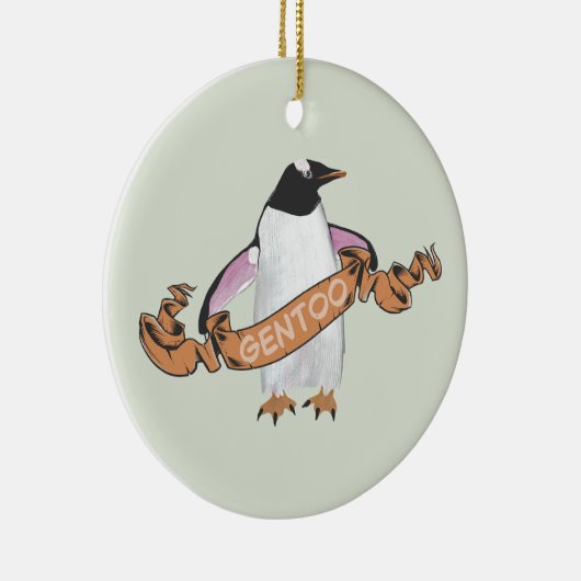 Gentoo penguin keramisch ornament (Rechts)