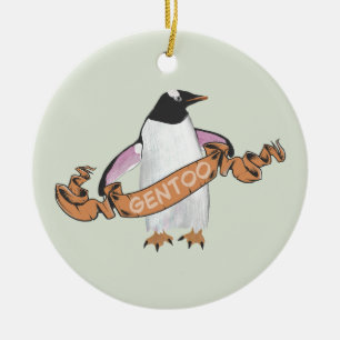 Gentoo penguin keramisch ornament