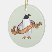 Gentoo penguin keramisch ornament (Links)