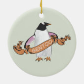 Gentoo penguin keramisch ornament (Achterkant)