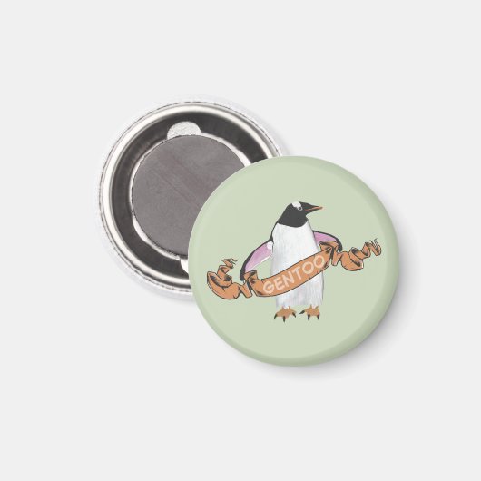 Gentoo penguin magneet (Voorkant / Achterkant)