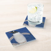 Gentoo Penguin Pygoscelis papua) Port Glazen Onderzetter (Schuin)