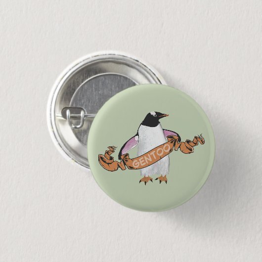 Gentoo penguin ronde button 3,2 cm (Voorkant /achterkant)