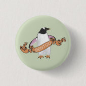 Gentoo penguin ronde button 3,2 cm (Voorkant)