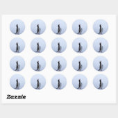 Gentoo penguin ronde sticker (Vel)