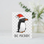 Gentoo Penguin Santa Feestdagenkaart (Staand voorkant)