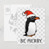 Gentoo Penguin Santa Feestdagenkaart (Voorkant / Achterkant)