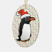 Gentoo Penguin Santa Keramisch Ornament (Links)