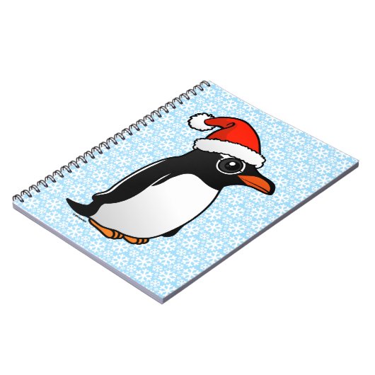 Gentoo Penguin Santa Notitieboek (Linkerzijde)