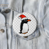 Gentoo Penguin Santa Ronde Button 4,0 Cm (In situ)
