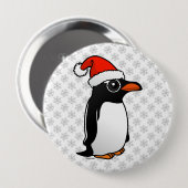 Gentoo Penguin Santa Ronde Button 4,0 Cm (Voorkant /achterkant)