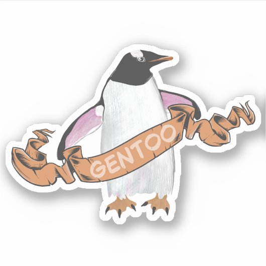 Gentoo penguin sticker (Voorkant)