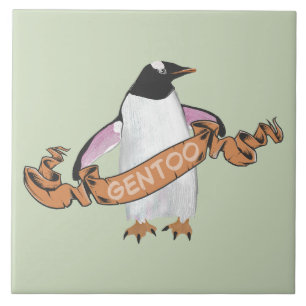 Gentoo penguin tegeltje