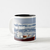 Gentoo Penguin Tweekleurige Koffiemok (Voorkant links)