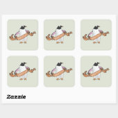 Gentoo penguin vierkante sticker (Vel)