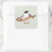 Gentoo penguin vierkante sticker (Tas)