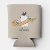 Gentoo pinguïn Japans schrijven Kanji Blikjeskoeler (Achterkant)