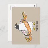 Gentoo pinguïn Japans schrijven Kanji Briefkaart (Voorkant / Achterkant)