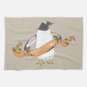 Gentoo pinguïn Japans schrijven Kanji Theedoek