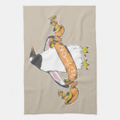 Gentoo pinguïn Japans schrijven Kanji Theedoek (Verticaal)