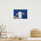 Gentoo-pinguïn Pygoscelis papua) haven Poster (Keuken)