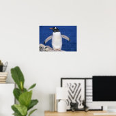 Gentoo-pinguïn Pygoscelis papua) haven Poster (Thuiskantoor)