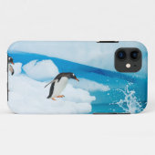 Gentoo-pinguïn, Pygoscelis Papua, springt eraf Case-Mate iPhone Case (Achterkant (horizontaal))