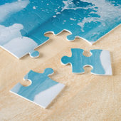 Gentoo-pinguïn, Pygoscelis Papua, springt eraf Legpuzzel (Zijkant)