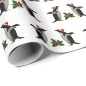 Gentoos- en Holly-kerstpapier Cadeaupapier (Rol Hoek)