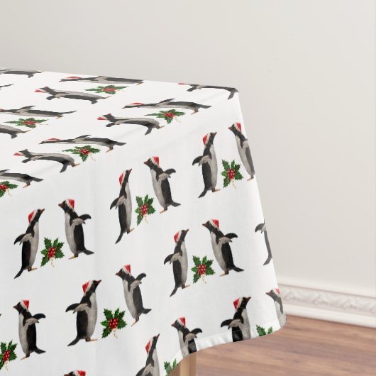 Gentoos en Holly Tablecloth (kies kleur) Tafelkleed (Voorbeeld)